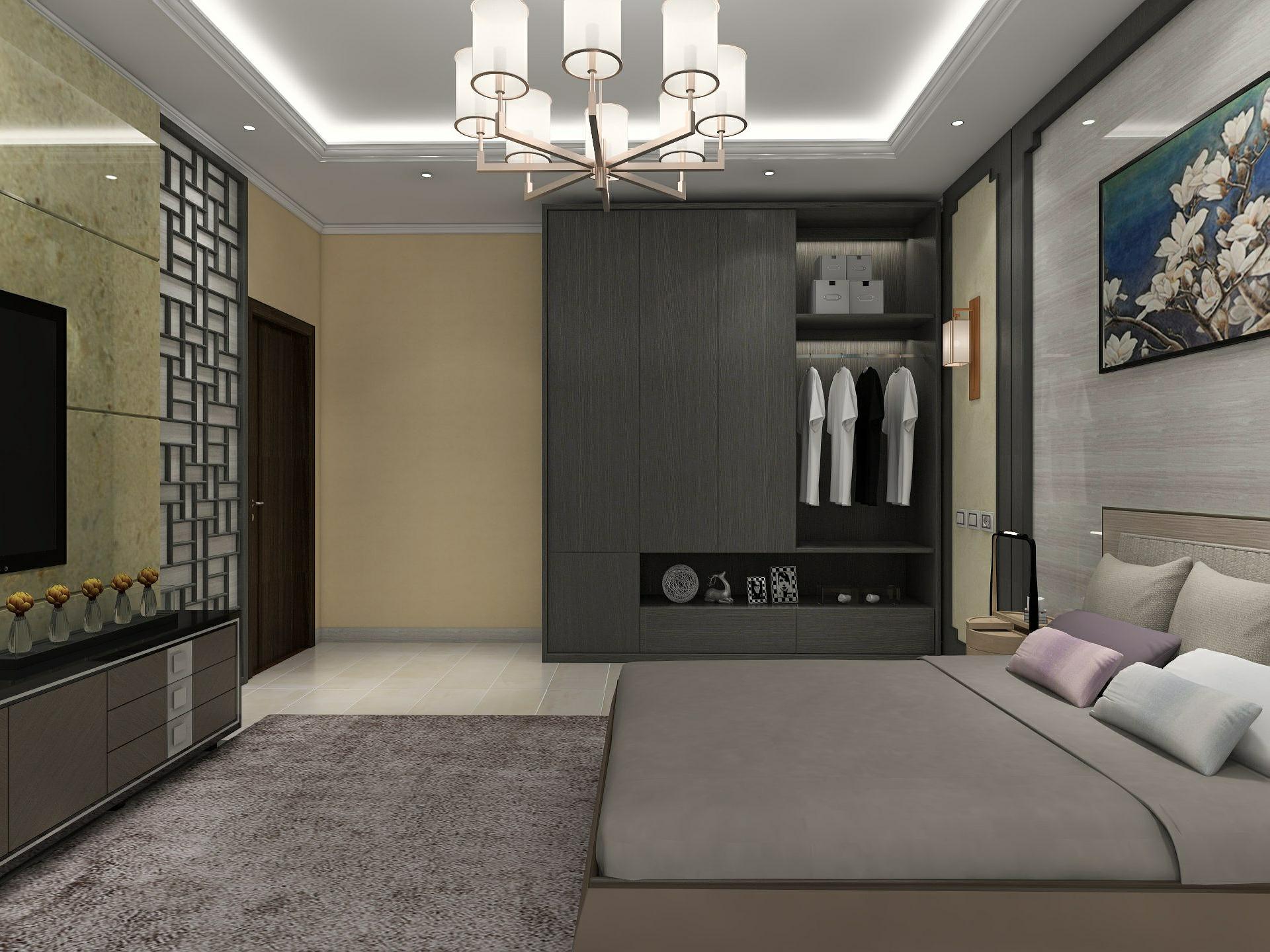 现代中式风格卧室